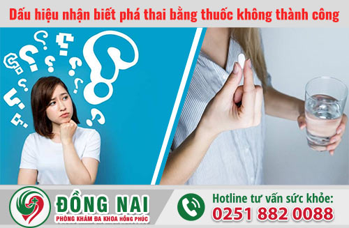 Dấu hiệu nhận biết phá thai bằng thuốc không thành công