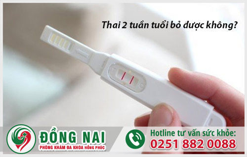 Có thai 2 tuần tuổi có bỏ được không?